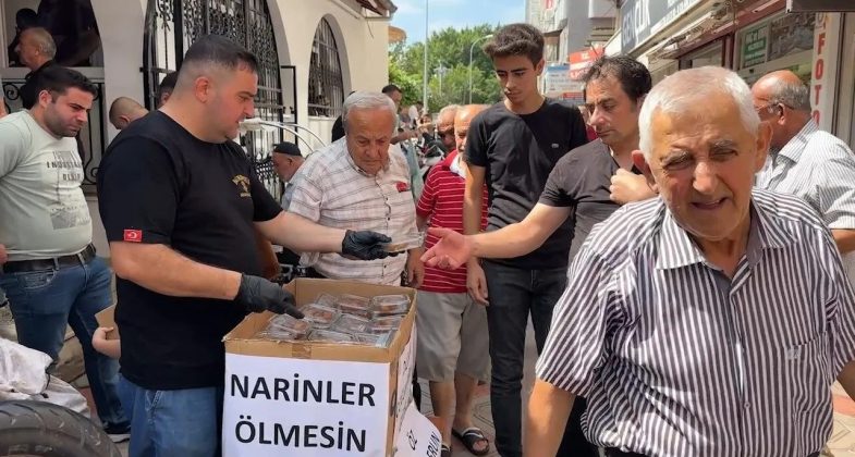 NARİN’İN RUHUNA LOKMA TATLISI DAĞITILDI