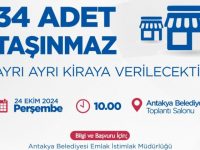 ANTAKYA BELEDİYESİ 34 İŞYERİNİ KİRAYA VERECEK